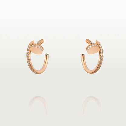 [OrnoraJewelry]JUSTE EARRINGS 12.75MM PINK GOLD DIAMOND