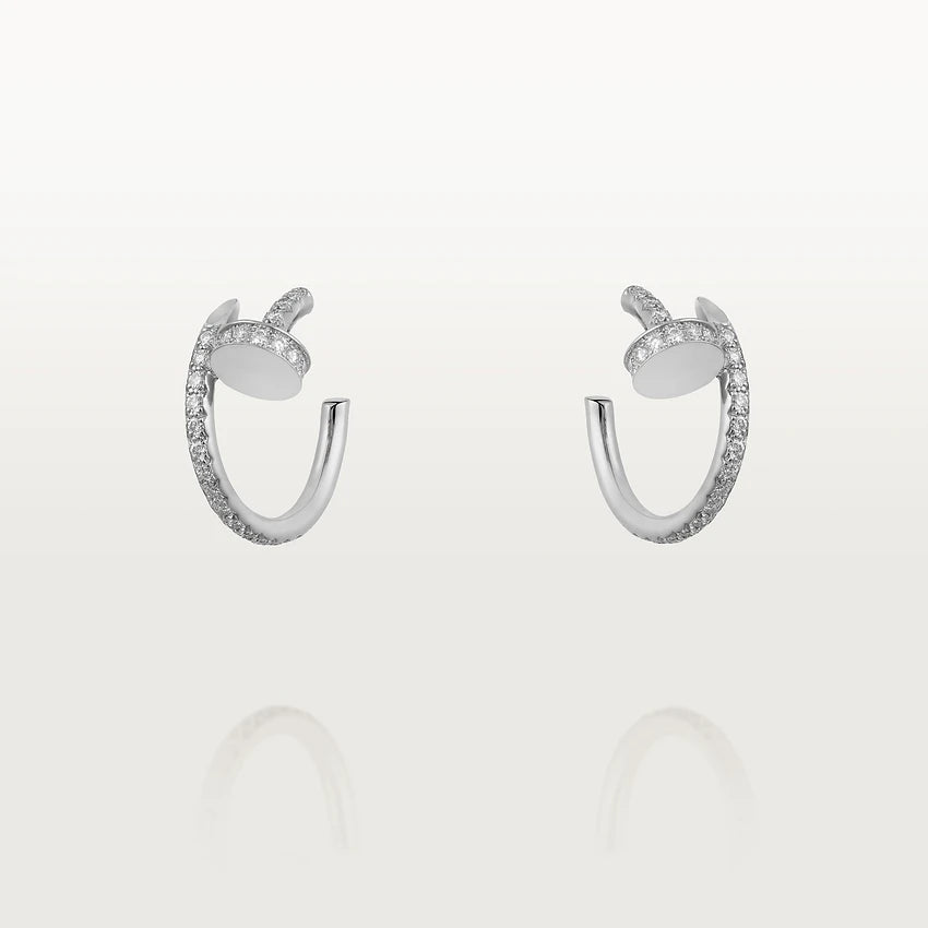 [OrnoraJewelry]JUSTE EARRINGS 12.75MM SILVER DIAMOND