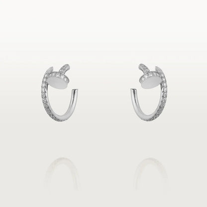 [OrnoraJewelry]JUSTE EARRINGS 12.75MM SILVER DIAMOND