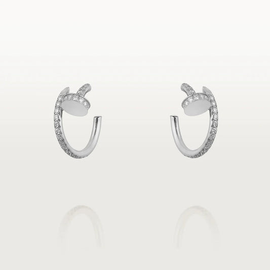 [OrnoraJewelry]JUSTE EARRINGS 12.75MM SILVER DIAMOND