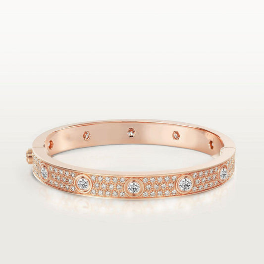 [OrnoraJewelry]LOVE BRACELET 6.1MM DIAMOND-PAVED 10 BIG DIAMONDS