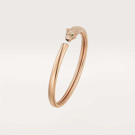 [OrnoraJewelry]PANTHERE ROSE GOLD DIAMOND OPEN BRACELET