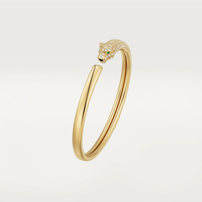 [OrnoraJewelry]PANTHERE GOLD DIAMOND OPEN BRACELET