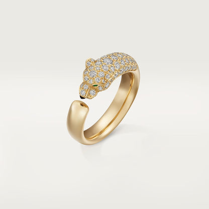 [OrnoraJewelry]PANTHERE HALF DIAMOND SMALL RING
