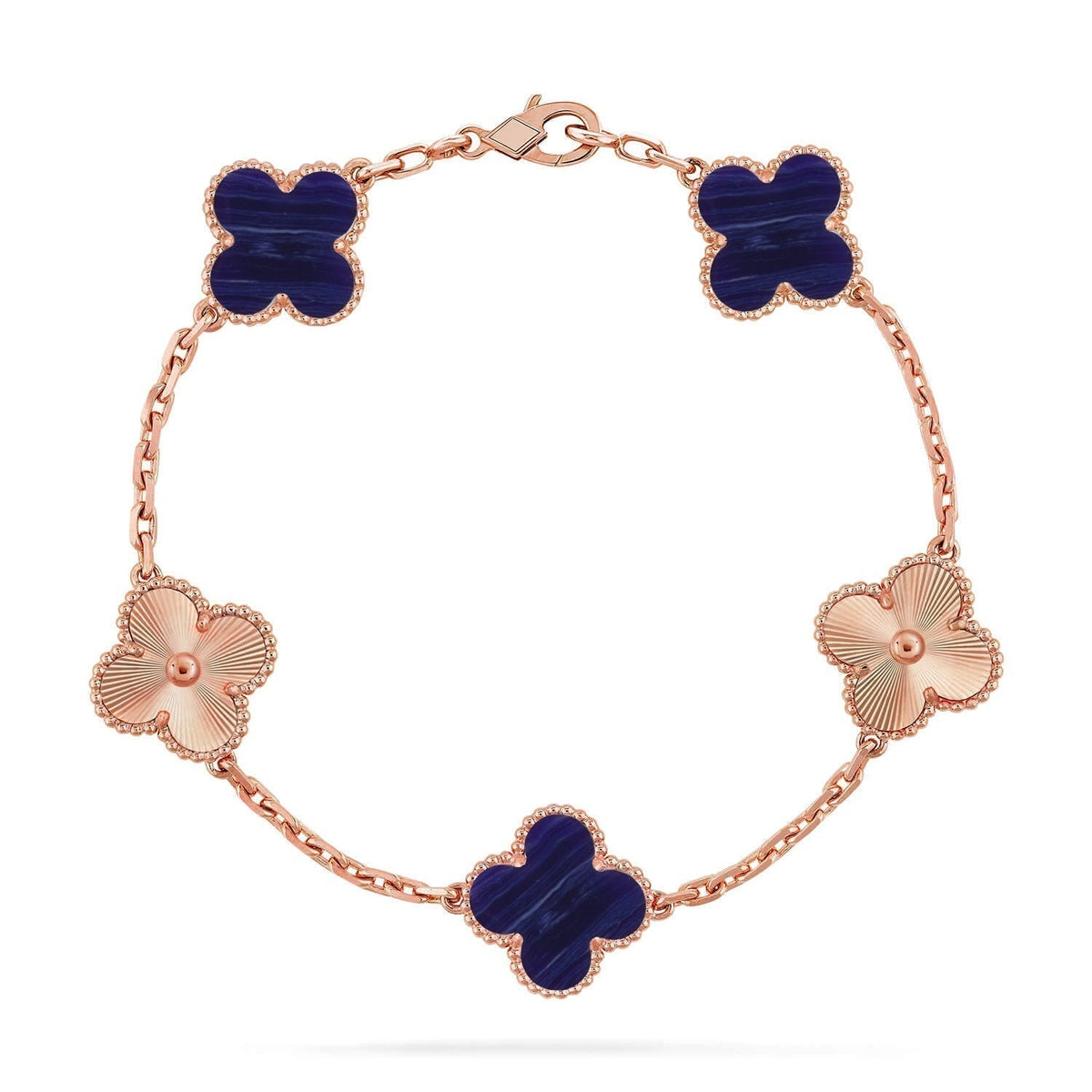 [OrnoraJewelry]CLOVER 5 MOTIF PURPLE STRIPES BRACELET COLLECTION