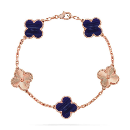 [Ornora Jewelry]CLOVER 5 MOTIF PURPLE STRIPES BRACELET COLLECTION