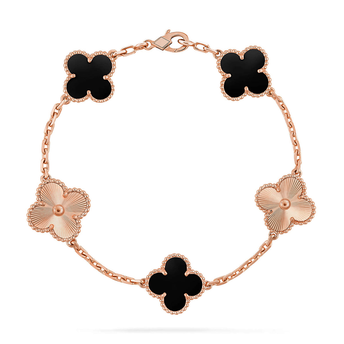 [OrnoraJewelry] CLOVER 5 MOTIF ONYXS BRACELET COLLECTION