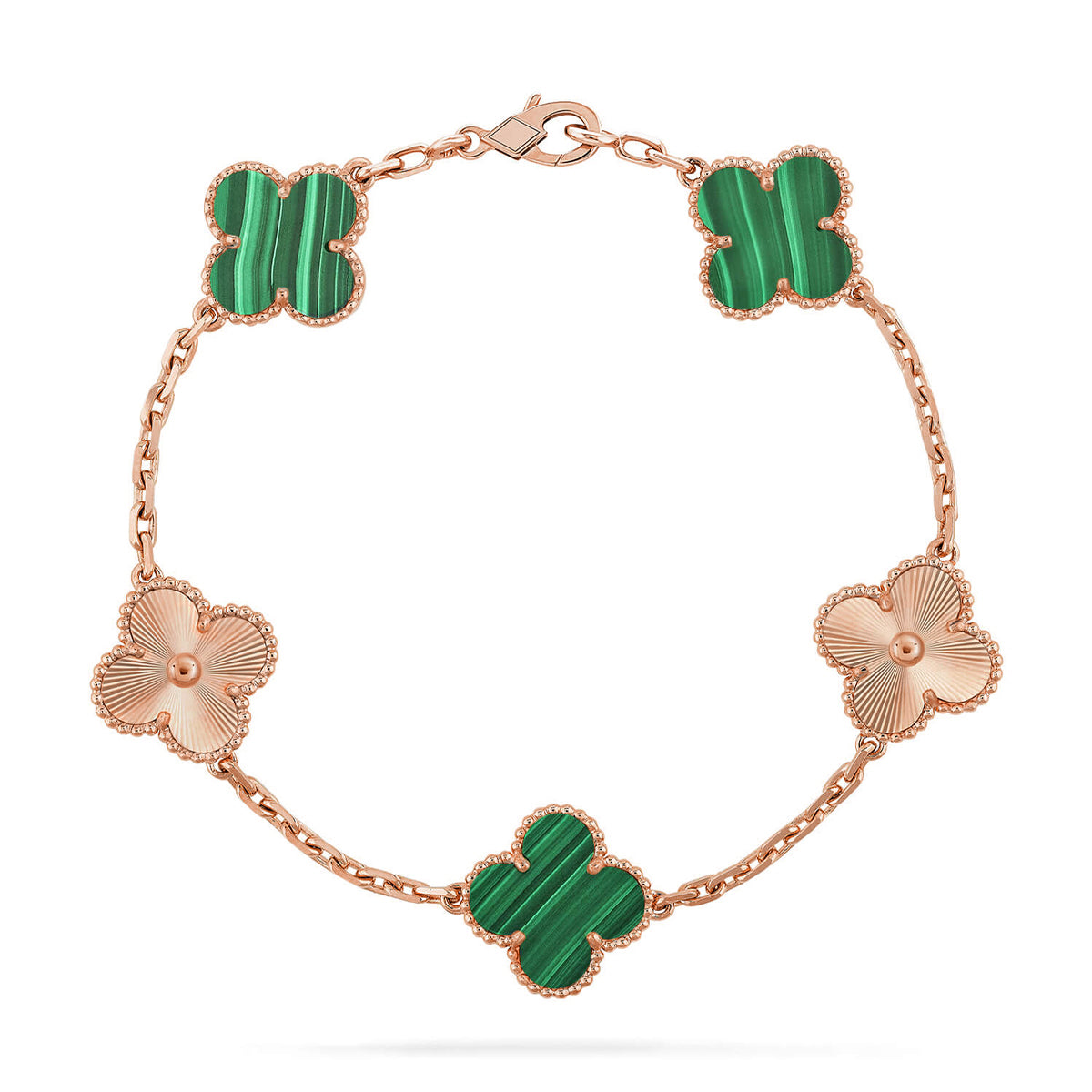 [OrnoraJewelry] CLOVER 5 MOTIF MALACHITE BRACELET COLLECTION