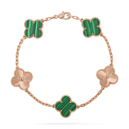 [OrnoraJewelry] CLOVER 5 MOTIF MALACHITE BRACELET COLLECTION