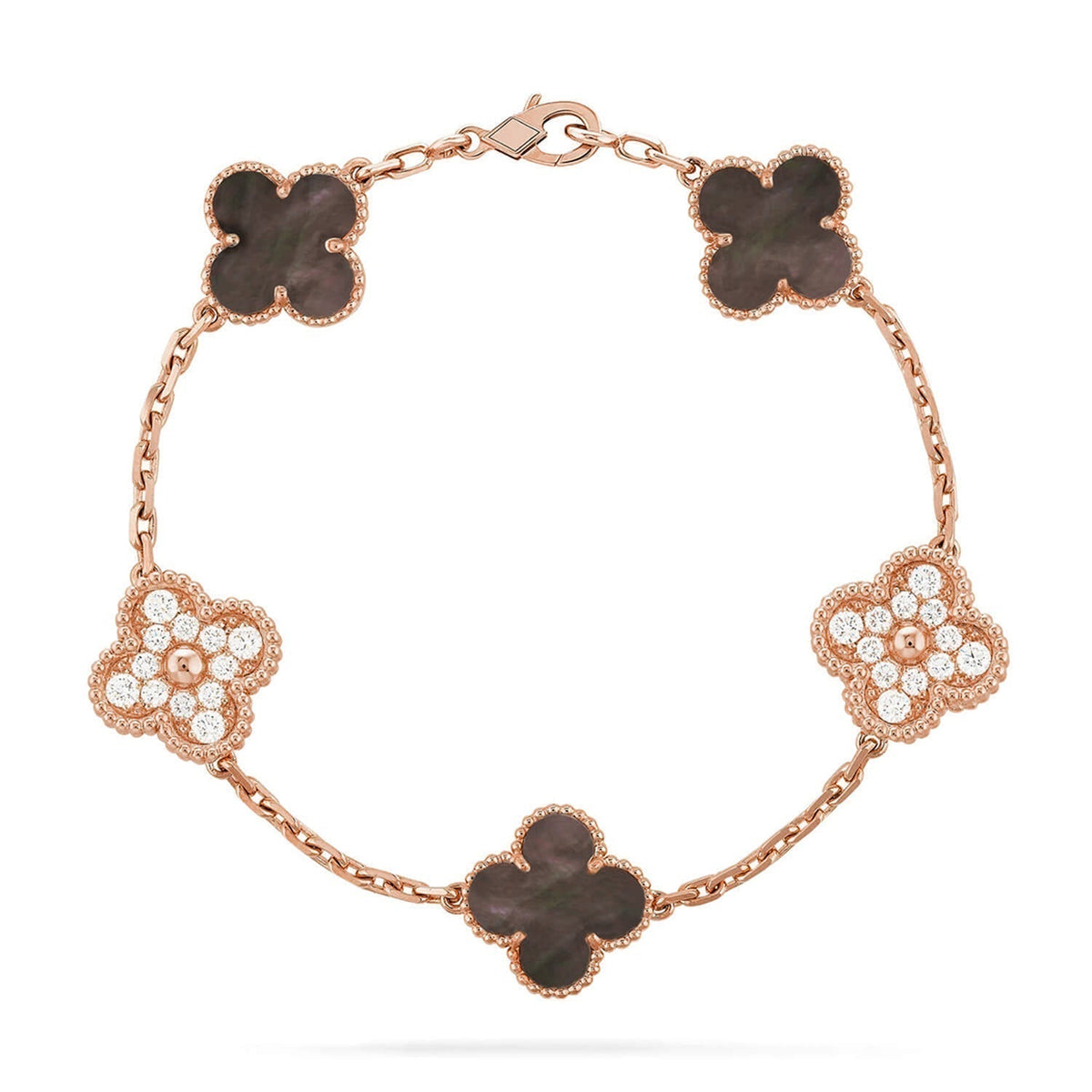 [OrnoraJewelry] CLOVER 5 MOTIF GRAY MOP BRACELET COLLECTION