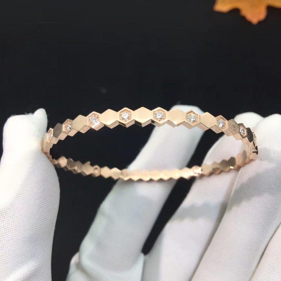 [OrnoraJewelry]BEE LOVE PINK GOLD DIAMOND BRACELET