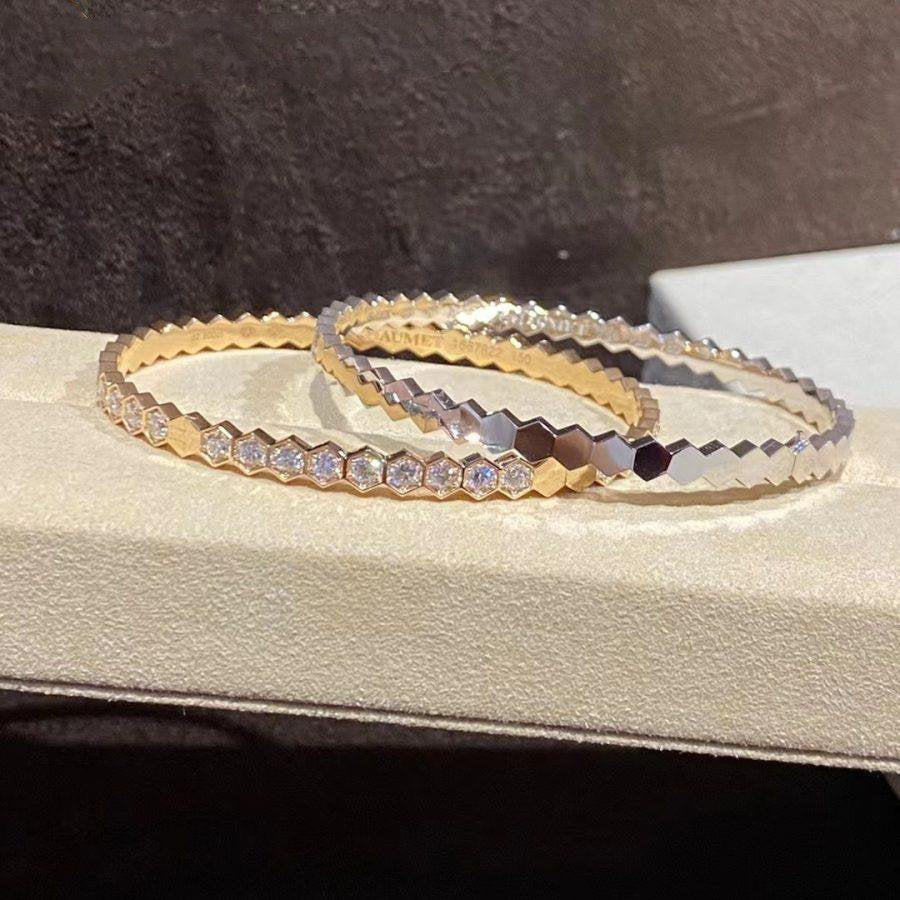 [OrnoraJewelry]BEE LOVE GOLD BRACELET FULL DIAMOND