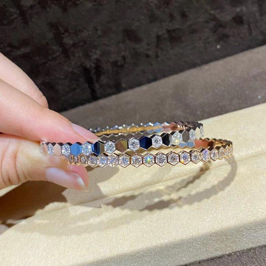 [OrnoraJewelry]BEE LOVE GOLD BRACELET FULL DIAMOND
