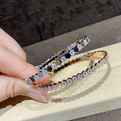 [OrnoraJewelry]BEE LOVE GOLD BRACELET FULL DIAMOND