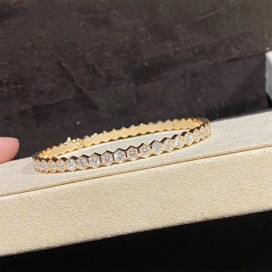 [OrnoraJewelry]BEE LOVE GOLD BRACELET FULL DIAMOND