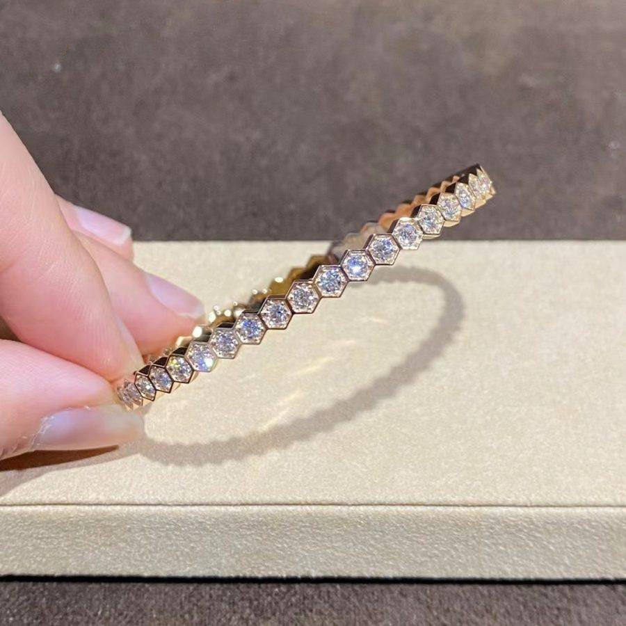 [OrnoraJewelry]BEE LOVE GOLD BRACELET FULL DIAMOND