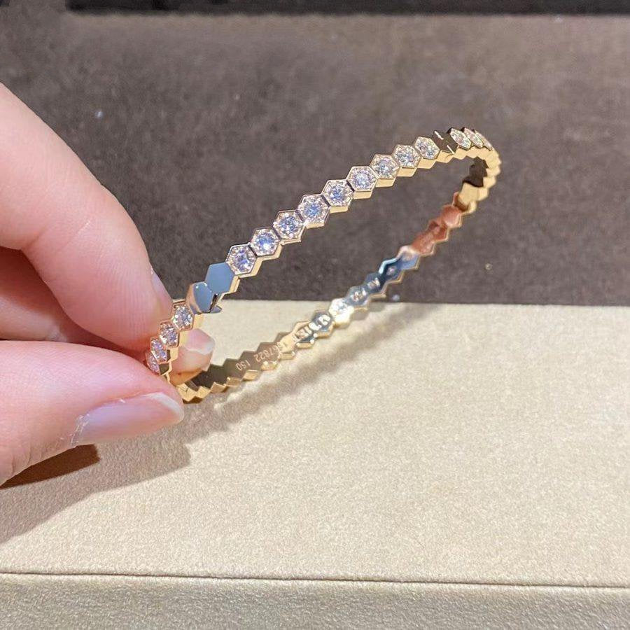 [OrnoraJewelry]BEE LOVE GOLD BRACELET FULL DIAMOND