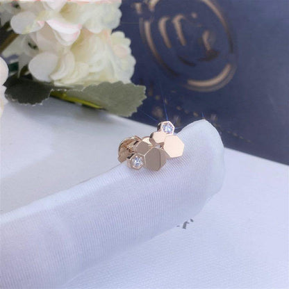 [OrnoraJewelry]BEE LOVE PINK GOLD DIAMOND EARRINGS