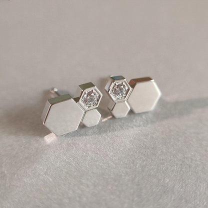 [OrnoraJewelry]BEE LOVE SILVER DIAMOND EARRINGS