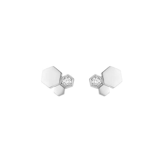 [OrnoraJewelry]BEE LOVE SILVER DIAMOND EARRINGS