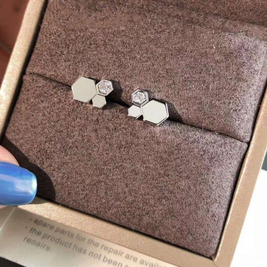 [OrnoraJewelry]BEE LOVE SILVER DIAMOND EARRINGS