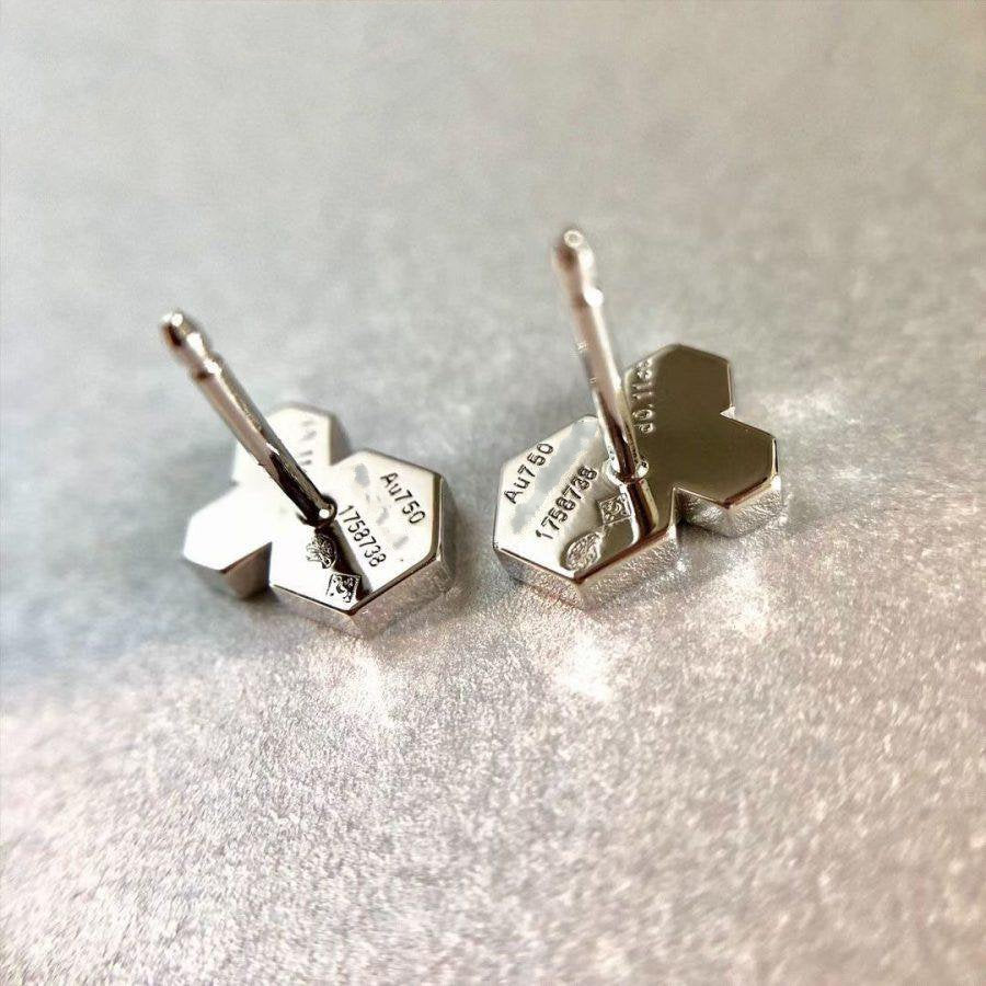 [OrnoraJewelry]BEE LOVE SILVER DIAMOND EARRINGS