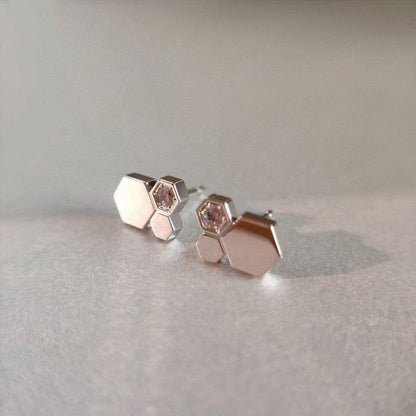 [OrnoraJewelry]BEE LOVE SILVER DIAMOND EARRINGS