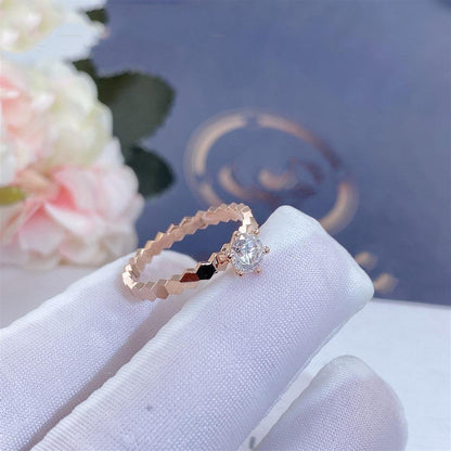 [OrnoraJewelry]BEE LOVE RING PINK GOLD 1 DIAMOND