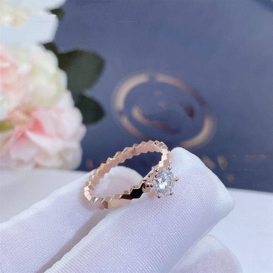[OrnoraJewelry]BEE LOVE RING PINK GOLD 1 DIAMOND