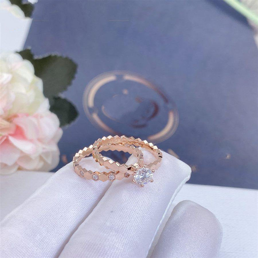 [OrnoraJewelry]BEE LOVE RING PINK GOLD 1 DIAMOND
