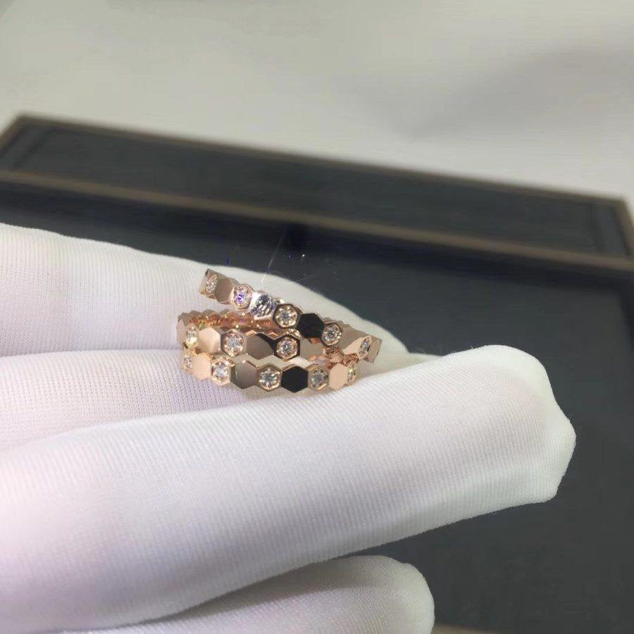 [OrnoraJewelry]BEE LOVE RING PINK GOLD DIAMOND