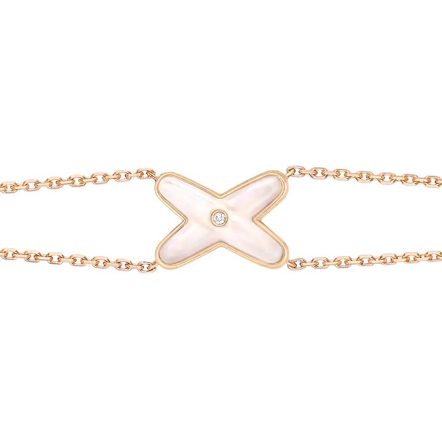 [Ornora Jewelry]JEUX BRACELET WHITE MOP PINK GOLD 1 DIAMOND