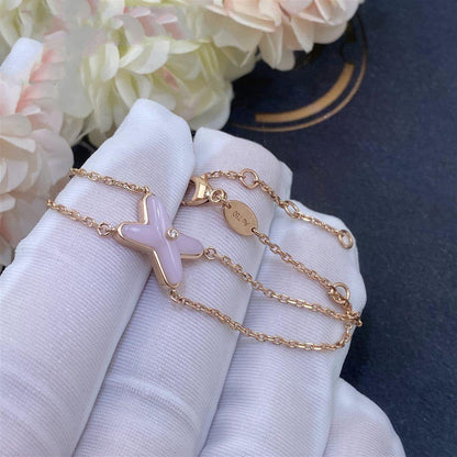 [OrnoraJewelry]JEUX BRACELET PINK MOP PINK GOLD 1 DIAMOND
