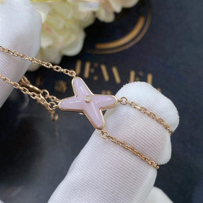 [OrnoraJewelry]JEUX BRACELET PINK MOP PINK GOLD 1 DIAMOND
