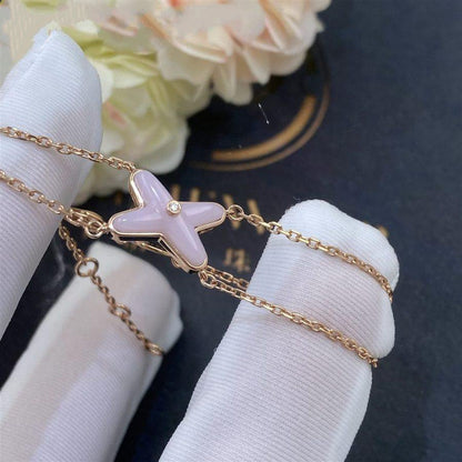 [OrnoraJewelry]JEUX BRACELET PINK MOP PINK GOLD 1 DIAMOND