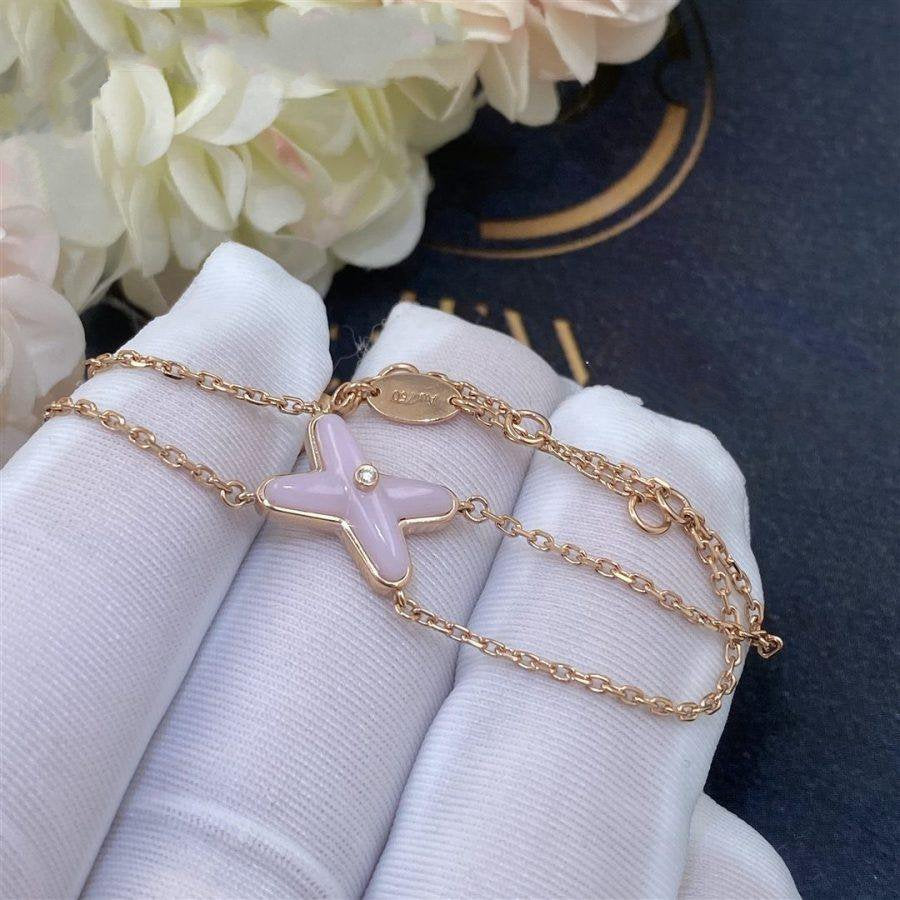 [OrnoraJewelry]JEUX BRACELET PINK MOP PINK GOLD 1 DIAMOND