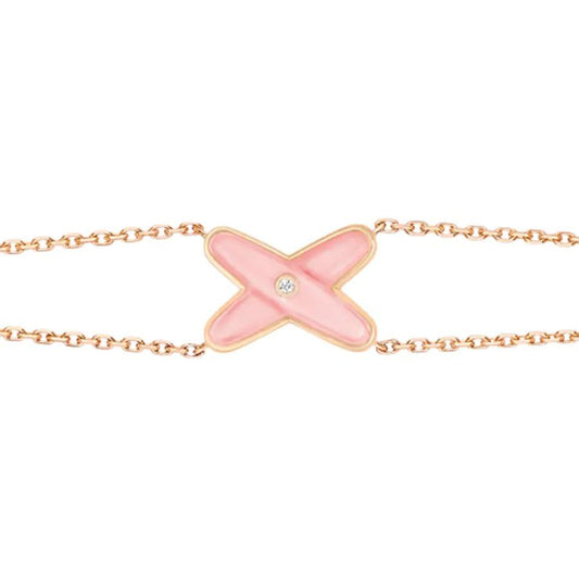 [OrnoraJewelry]JEUX BRACELET PINK MOP PINK GOLD 1 DIAMOND