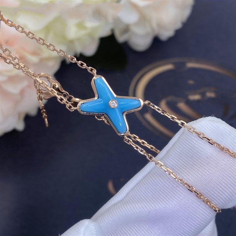 [OrnoraJewelry]JEUX BRACELET TURQUOISE PINK GOLD 1 DIAMOND