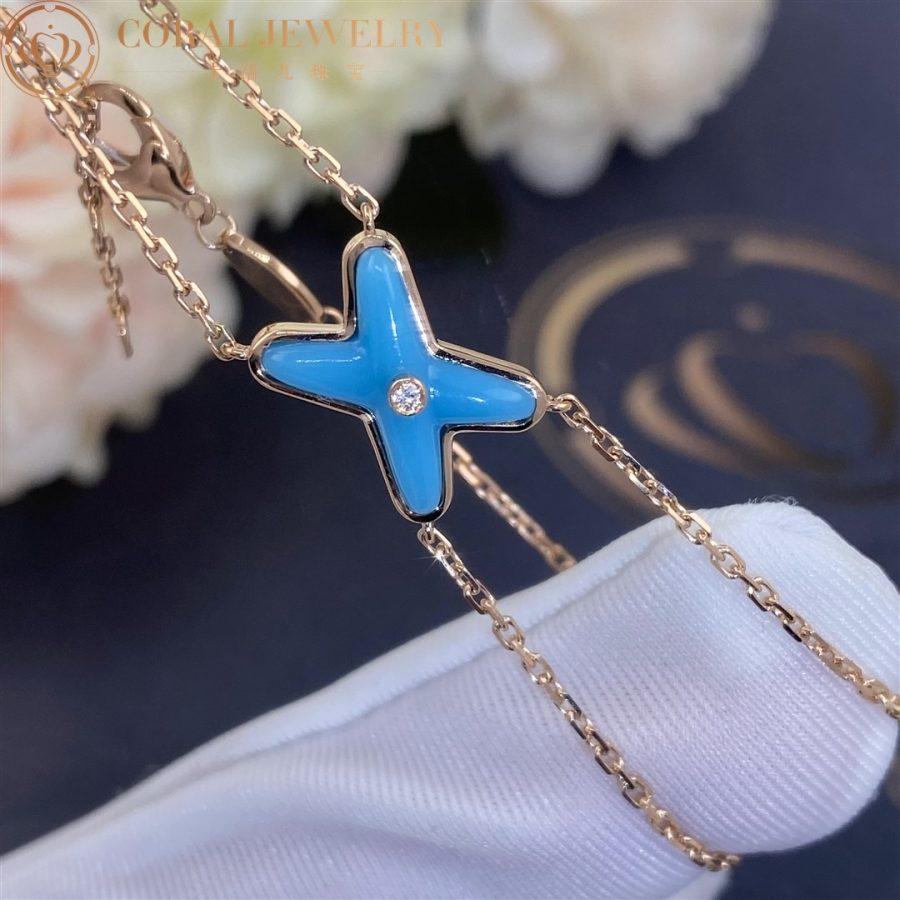 [OrnoraJewelry]JEUX BRACELET TURQUOISE PINK GOLD 1 DIAMOND
