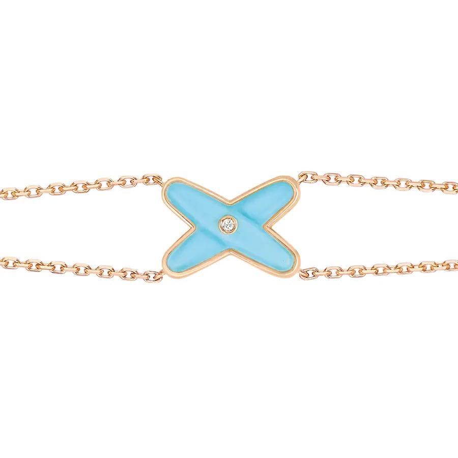 [OrnoraJewelry]JEUX BRACELET TURQUOISE PINK GOLD 1 DIAMOND