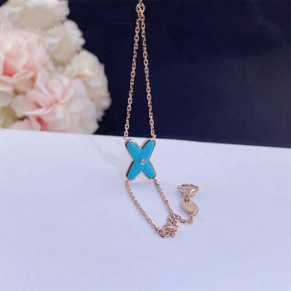 [OrnoraJewelry]JEUX BRACELET TURQUOISE PINK GOLD 1 DIAMOND