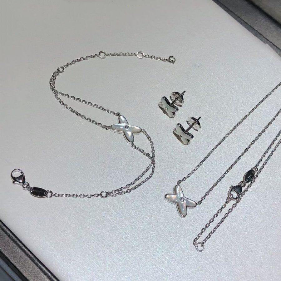 [OrnoraJewelry]JEUX BRACELET WHITE MOP SILVER 1 DIAMOND