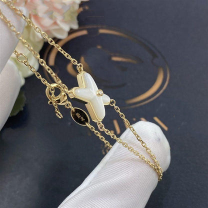 [OrnoraJewelry]JEUX BRACELET WHITE MOP GOLD 1 DIAMOND