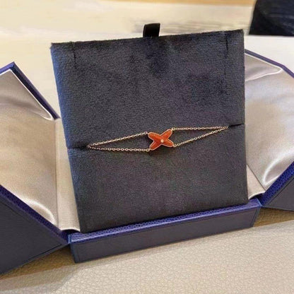 [OrnoraJewelry]JEUX BRACELET CARNELIAN PINK GOLD 1 DIAMOND
