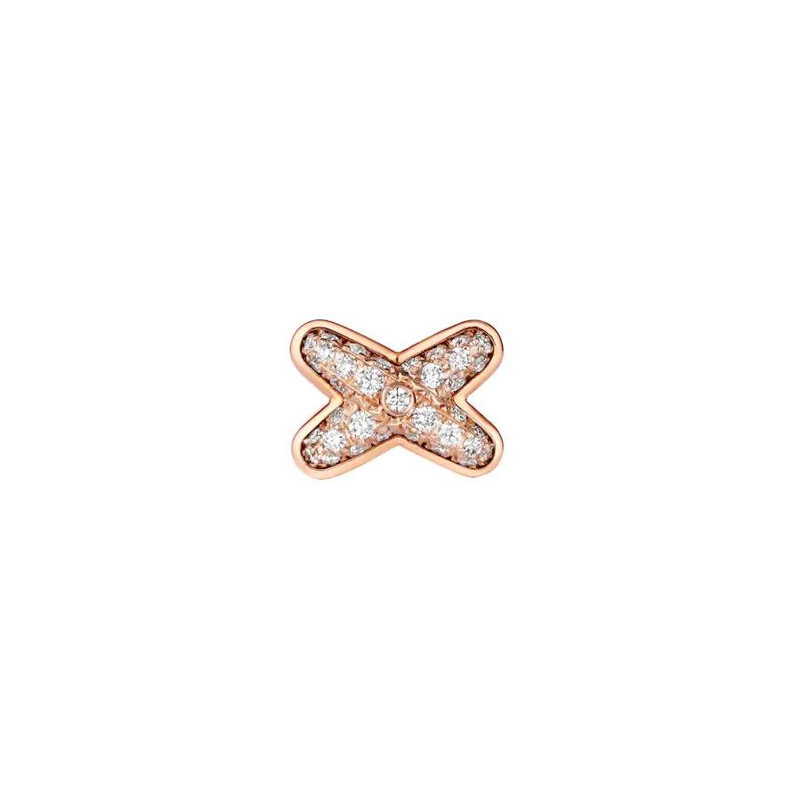 [OrnoraJewelry]JEUX DE PINK GOLD DIAMOND EARRINGS