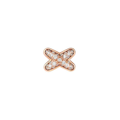 [OrnoraJewelry]JEUX DE PINK GOLD DIAMOND EARRINGS