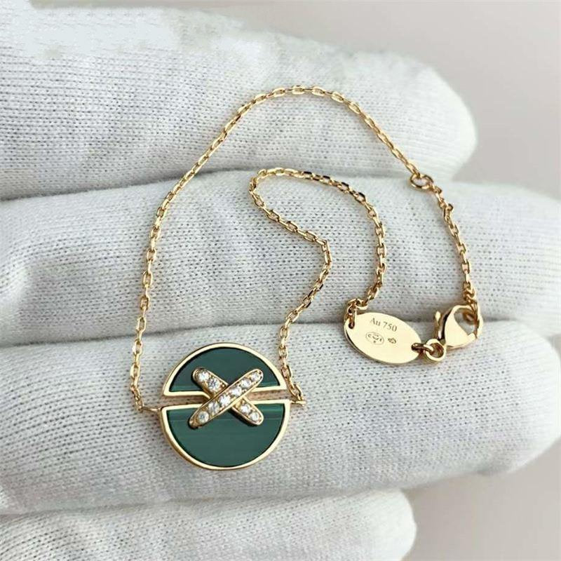 [OrnoraJewelry]JEUX DE BRACELET MALACHITE PINK GOLD DIAMONDS