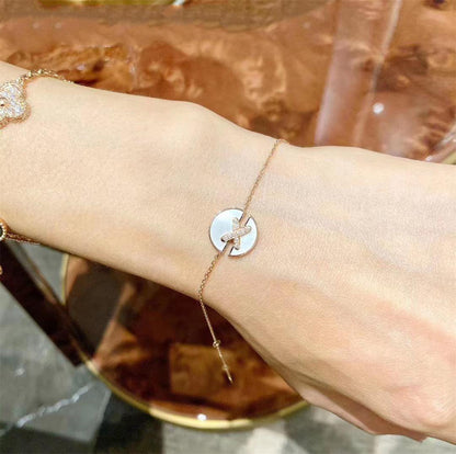[OrnoraJewelry]JEUX DE BRACELET MOP PINK GOLD DIAMONDS