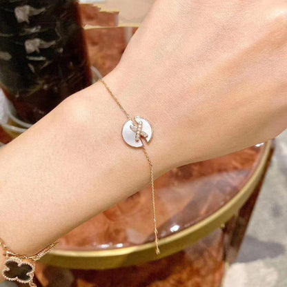 [OrnoraJewelry]JEUX DE BRACELET MOP PINK GOLD DIAMONDS
