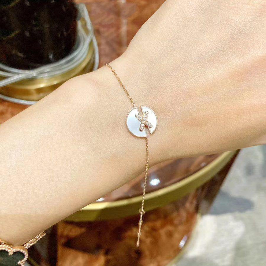 [OrnoraJewelry]JEUX DE BRACELET MOP PINK GOLD DIAMONDS